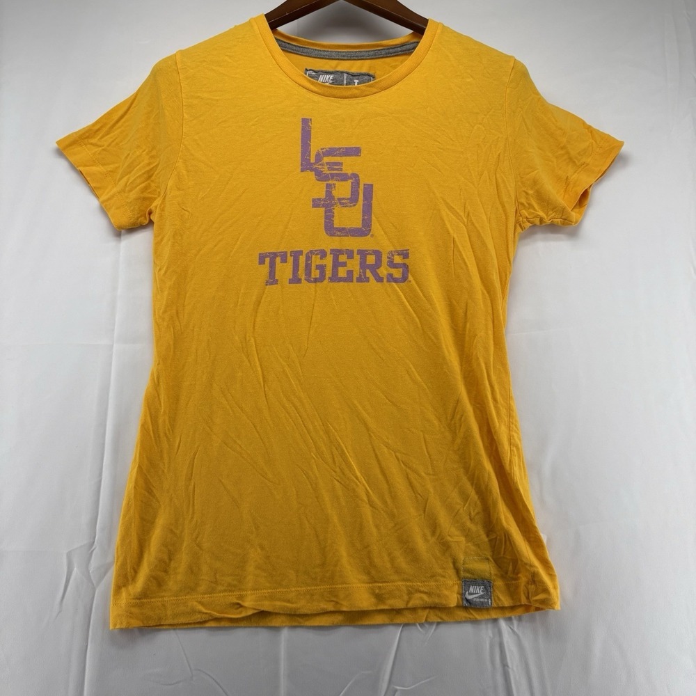 Nike LSU Tigers Yellow T-Shirt Size Large Women's